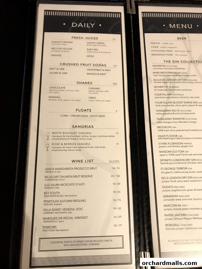 Menu page for PS.Cafe Paragon