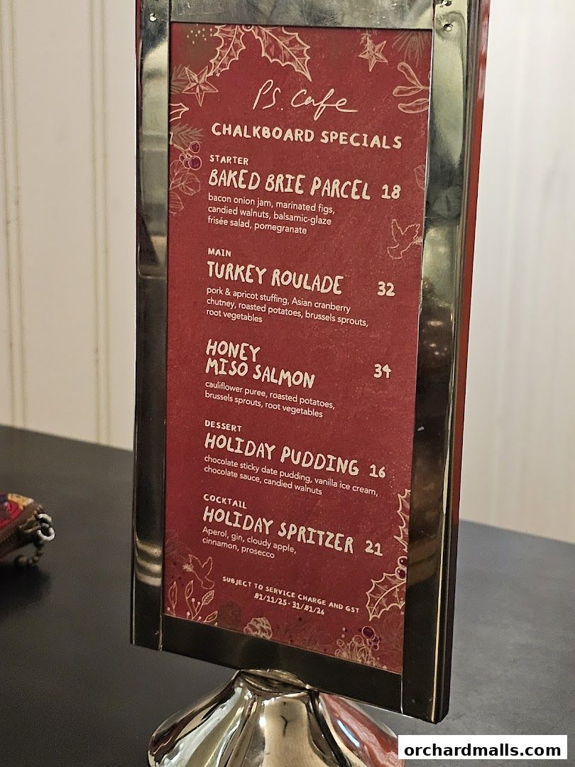 Menu page for PS.Cafe Paragon