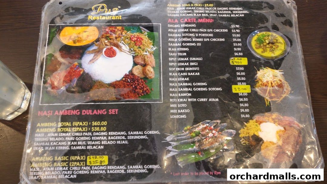 Menu page for Pu3 Restaurant  Jomz... Ambeng