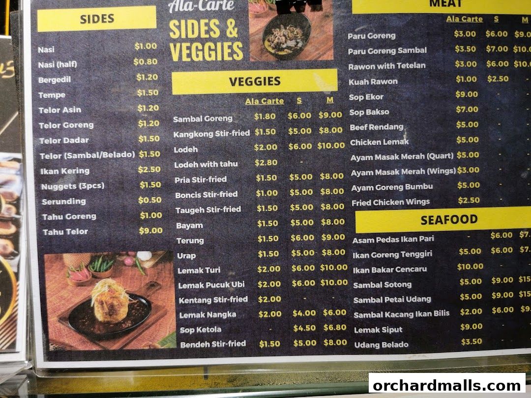 Menu page for Pu3 Restaurant  Jomz... Ambeng