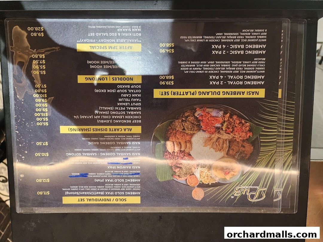 Menu page for Pu3 Restaurant  Jomz... Ambeng