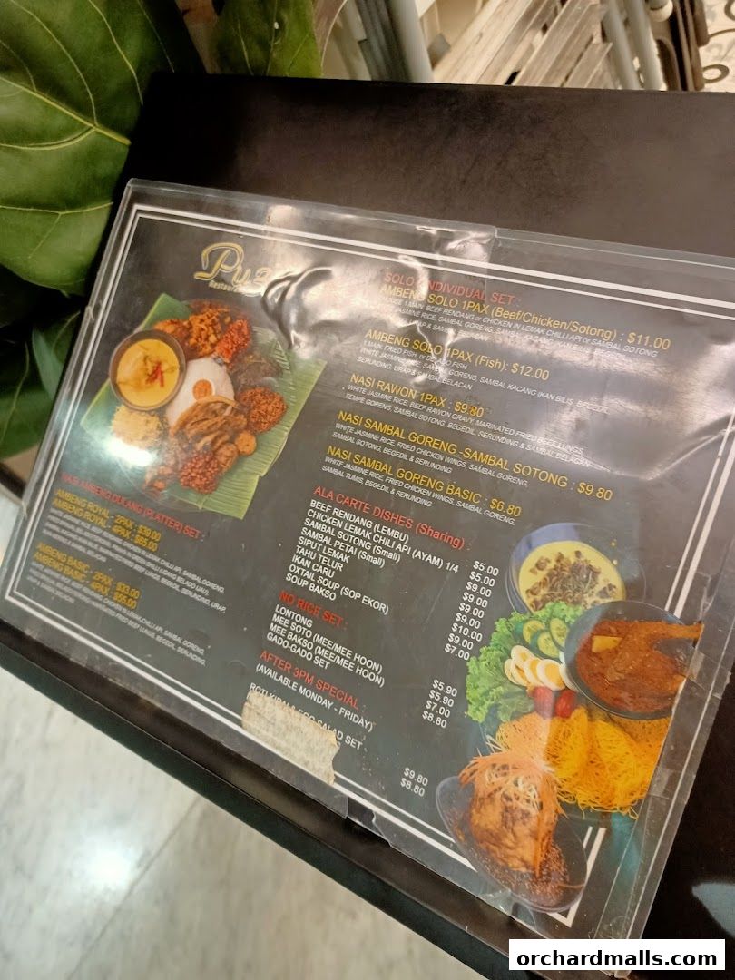 Menu page for Pu3 Restaurant  Jomz... Ambeng