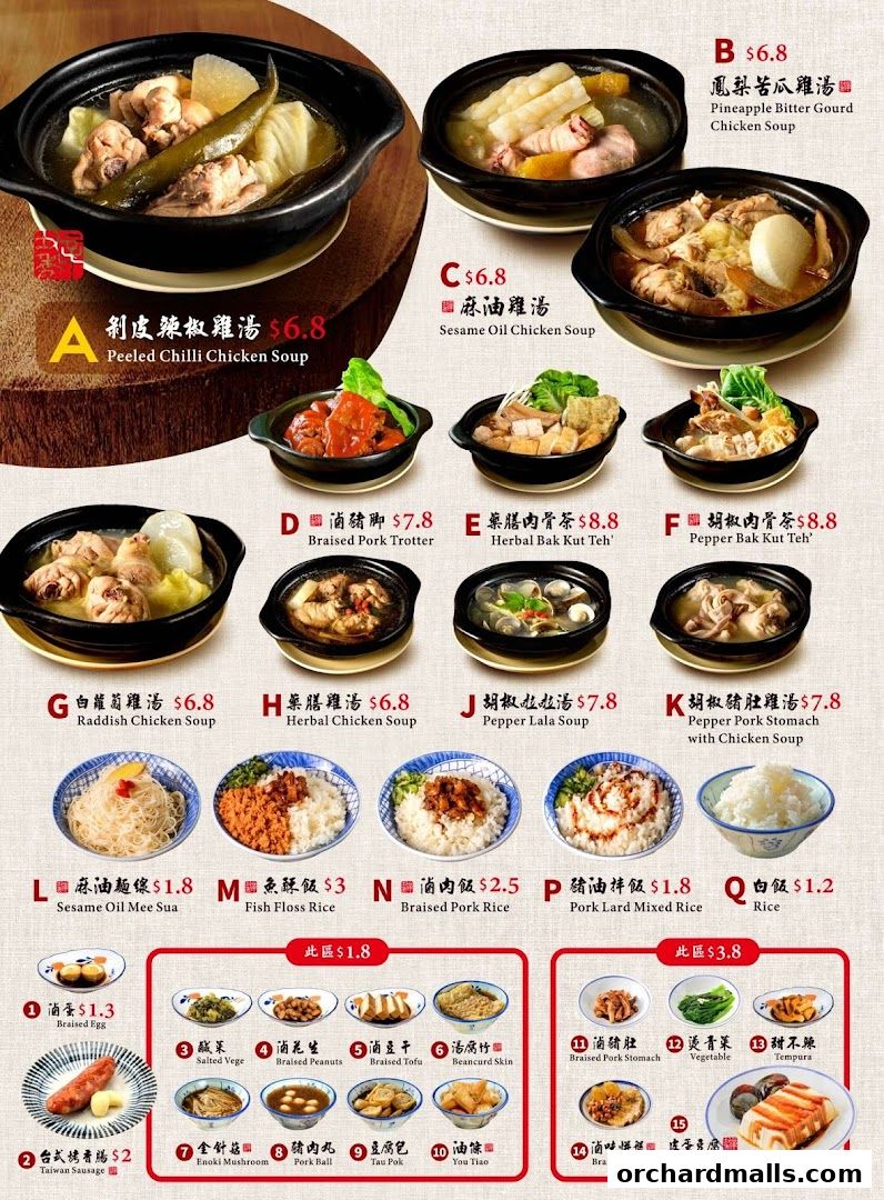 秦汤QinTang台湾小吃鸡汤馆-新加坡 Cineleisure店台湾美食 Taiwanese Food Chicken Soup