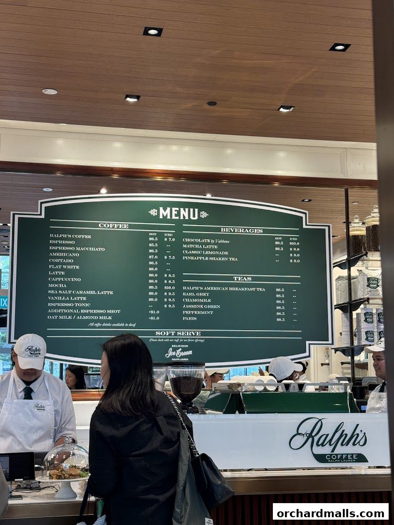 Menu page for Ralphs Coffee Shaw Centre