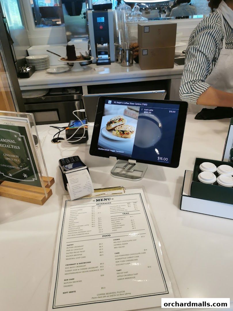 Menu page for Ralphs Coffee Shaw Centre