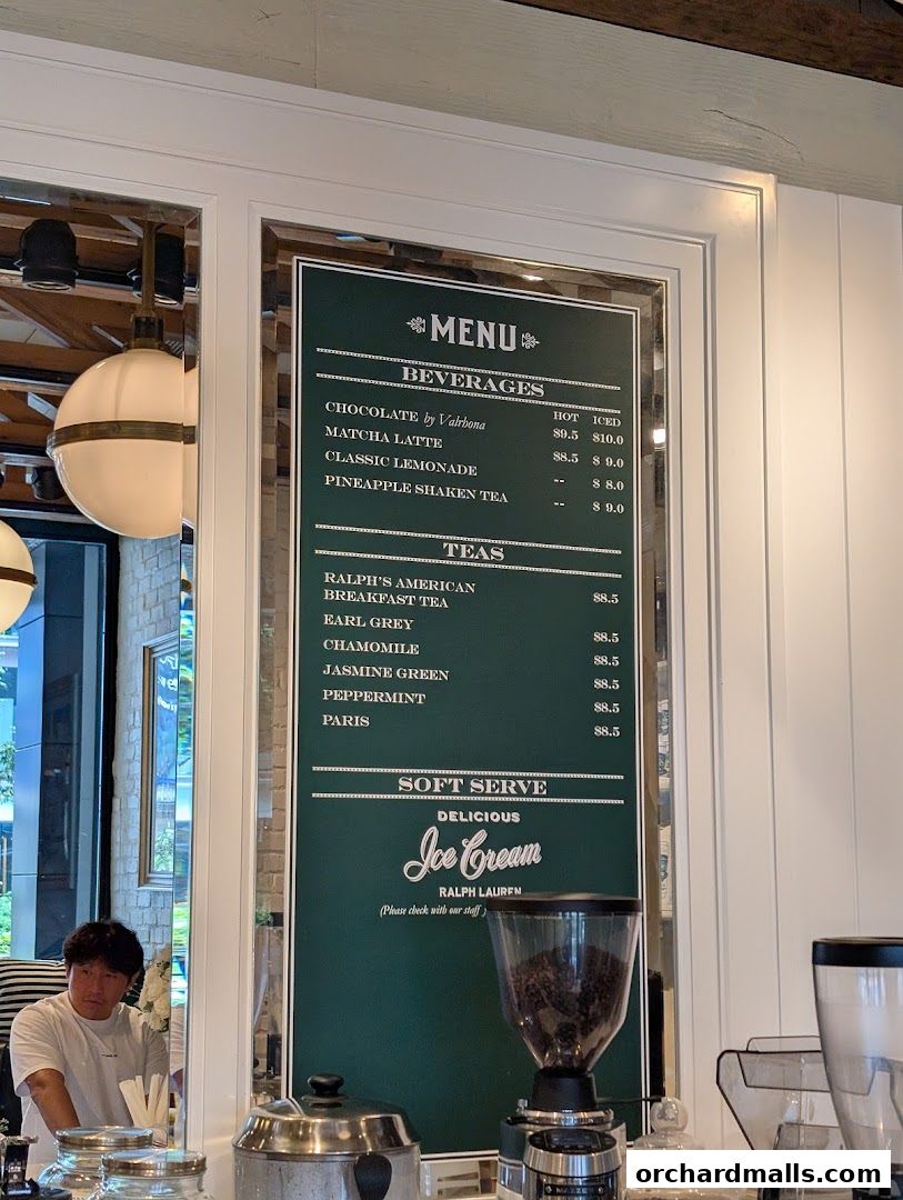 Menu page for Ralphs Coffee Shaw Centre