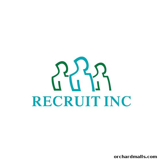 Logo for Recruit Inc Pte Ltd featuring stylized figures and company name.