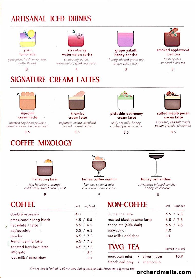 Menu page for Rise Bakehouse  TripleOne Somerset