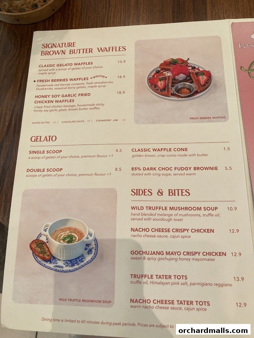 Menu page for Rise Bakehouse  TripleOne Somerset