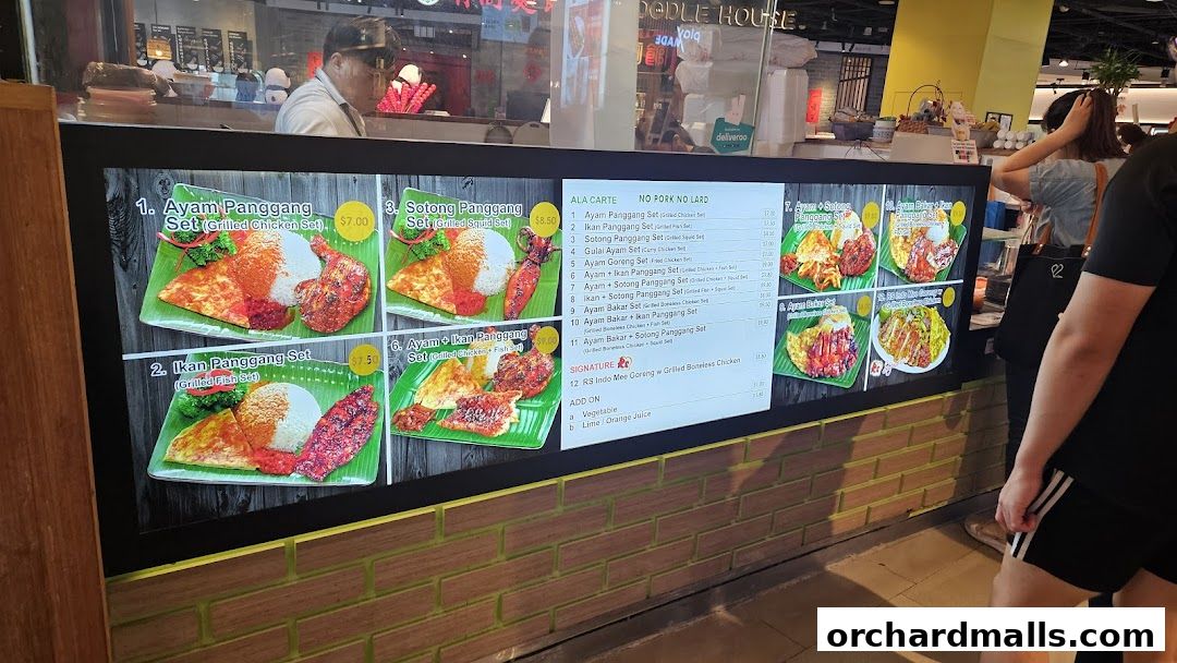 Menu page for Riverside Indonesian BBQ