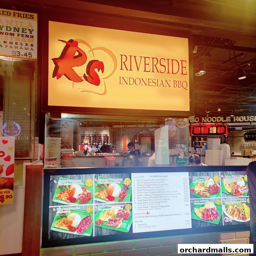 Menu page for Riverside Indonesian BBQ