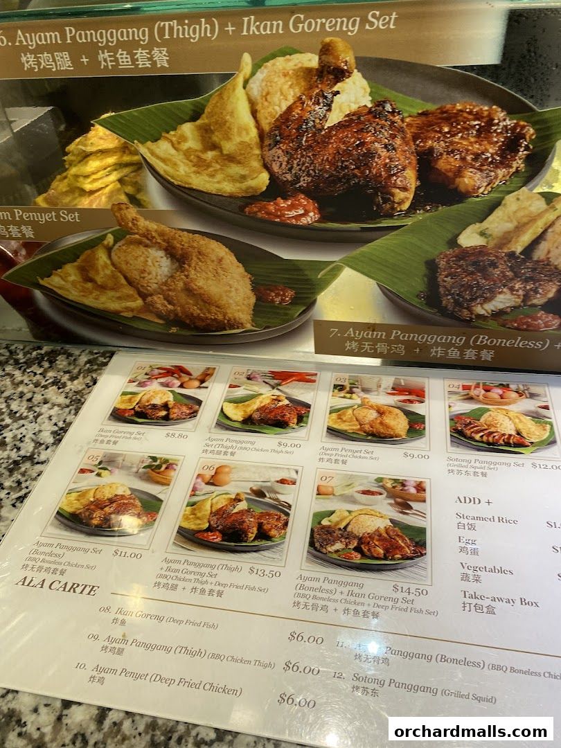 Menu page for Riverside Indonesian BBQ