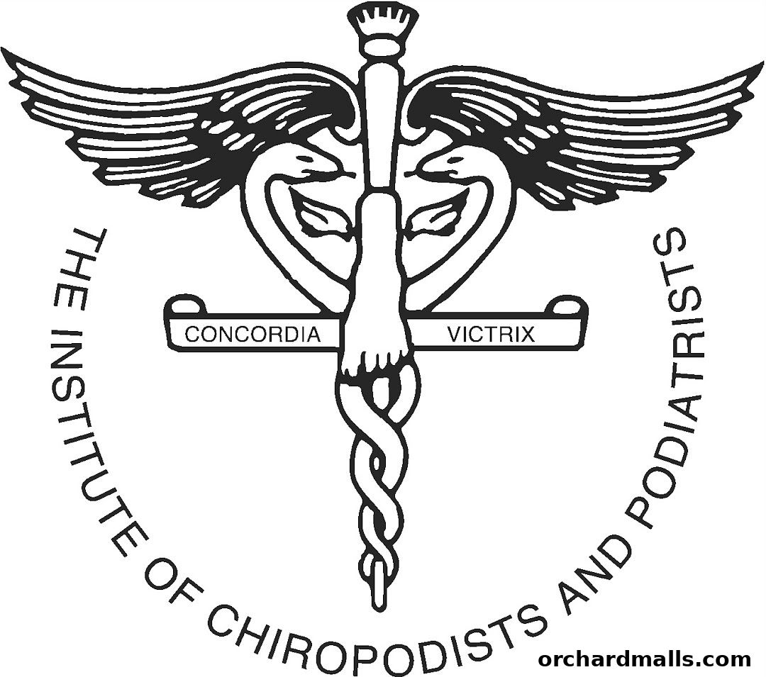 A black and white logo featuring a caduceus with wings and snakes, surrounded by text.