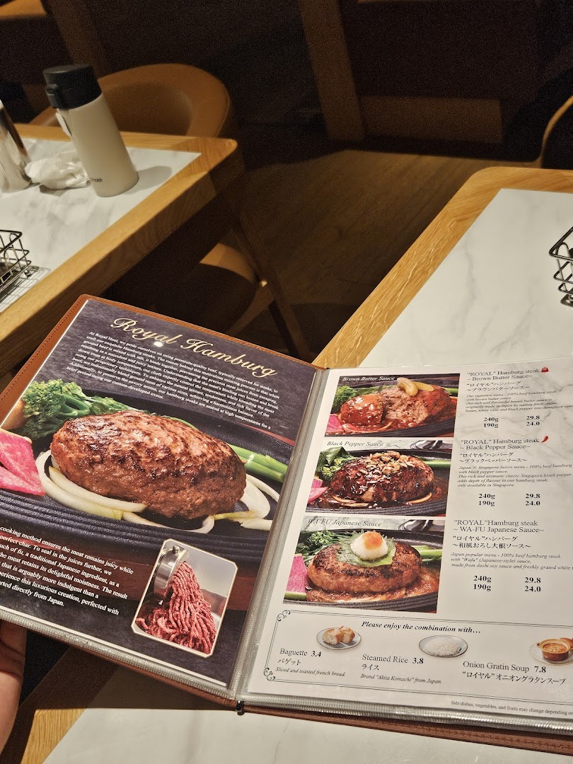 Menu page for Royal Host Takashimaya S.C.