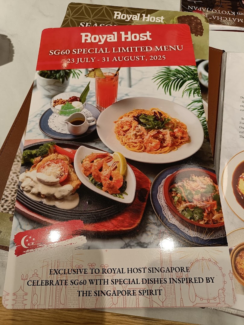 Menu page for Royal Host Takashimaya S.C.