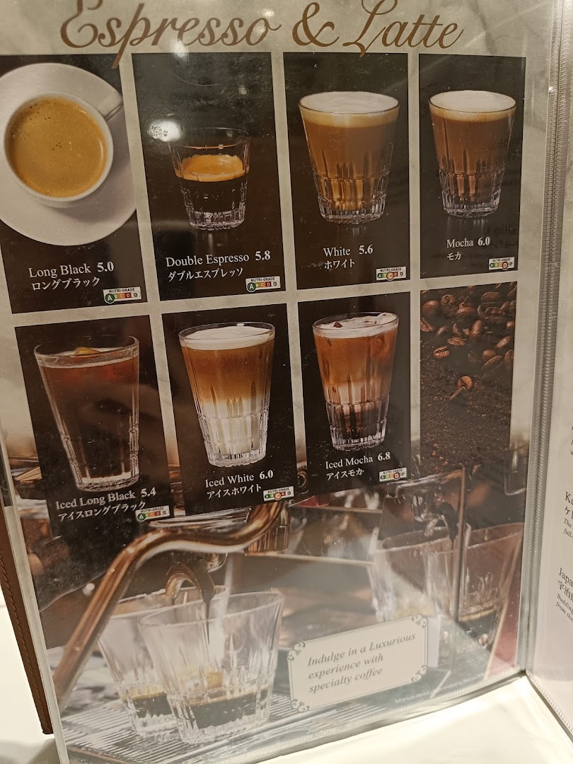 Menu page for Royal Host Takashimaya S.C.