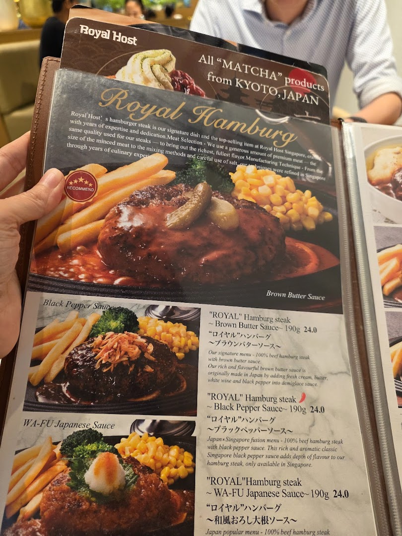 Menu page for Royal Host Takashimaya S.C.