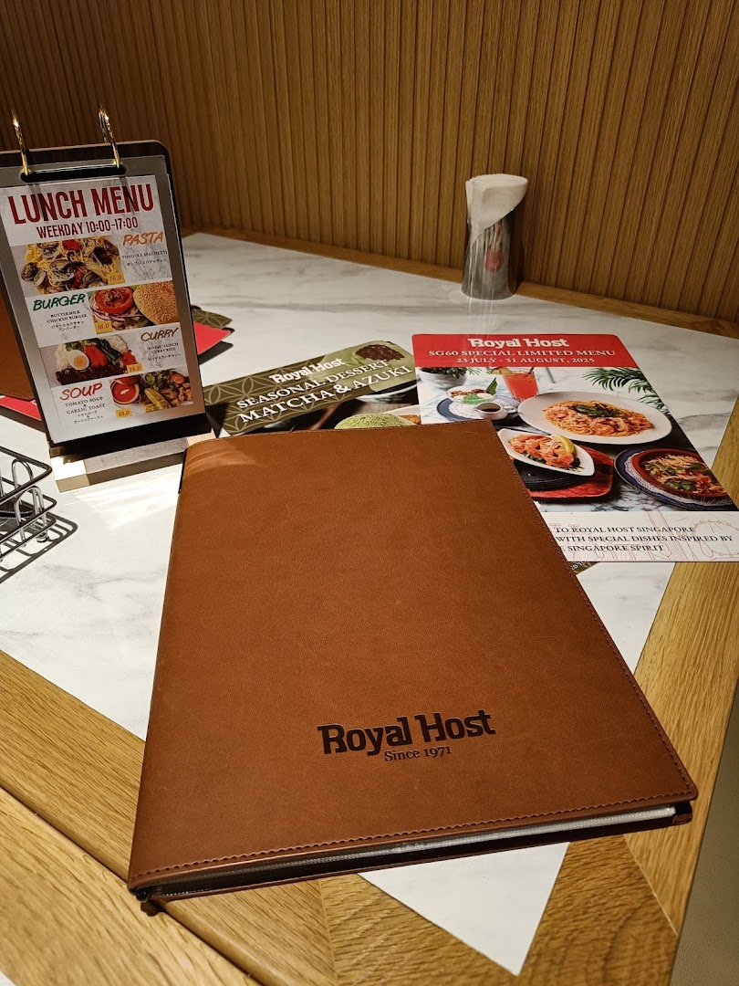 Menu page for Royal Host Takashimaya S.C.
