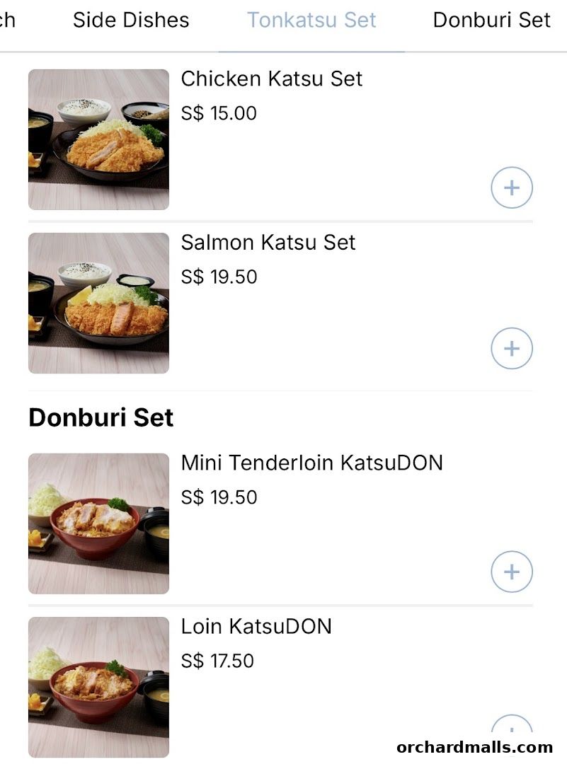 Menu page for Saboten Express The Cathay Mall