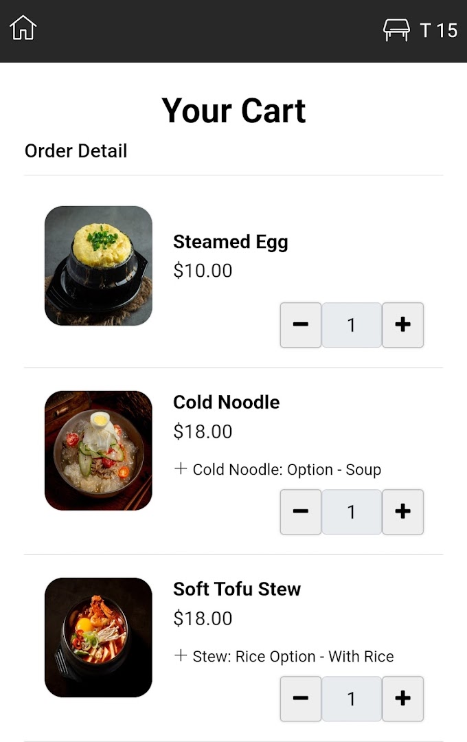 Menu page for Sagye Korean Pot Rice and BBQ Wheelock Place