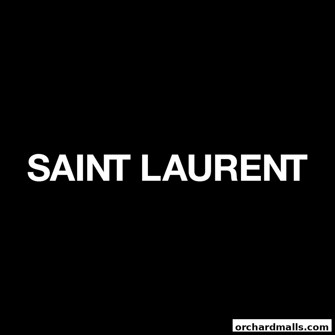 The Saint Laurent logo displayed in white text on a black background.