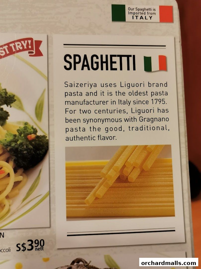 Menu page for Saizeriya - The Cathay