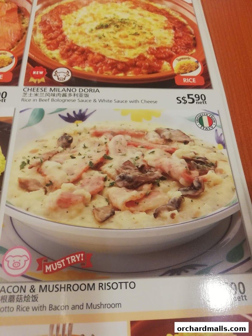 Menu page for Saizeriya - The Cathay