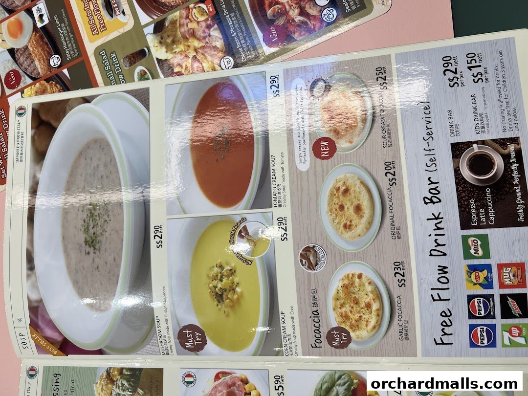 Menu page for Saizeriya - The Cathay