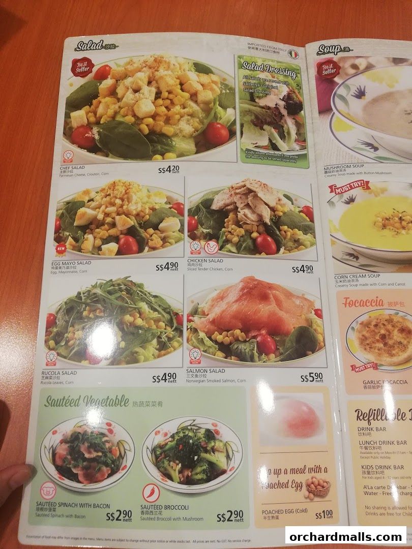 Menu page for Saizeriya - The Cathay