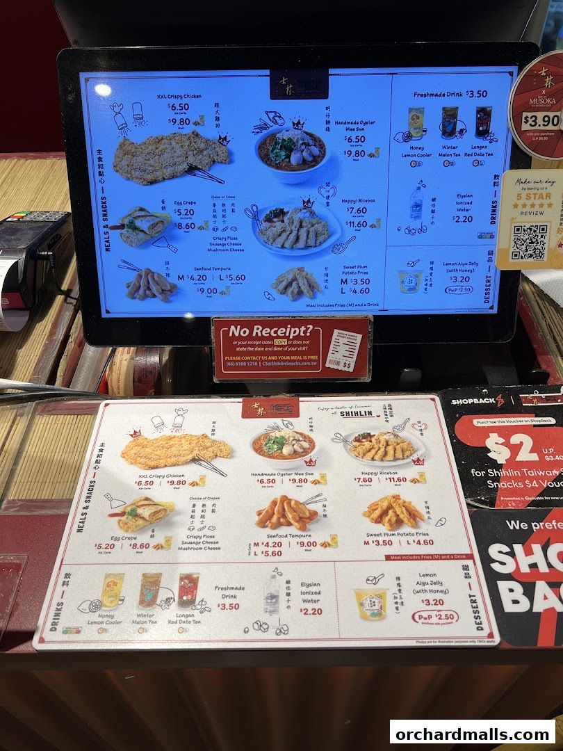 Menu page for Shihlin Taiwan Street Food 313 Somerset