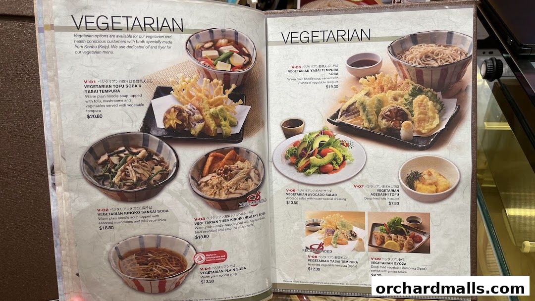 Menu page for Shimbashi Soba, 新橋そば