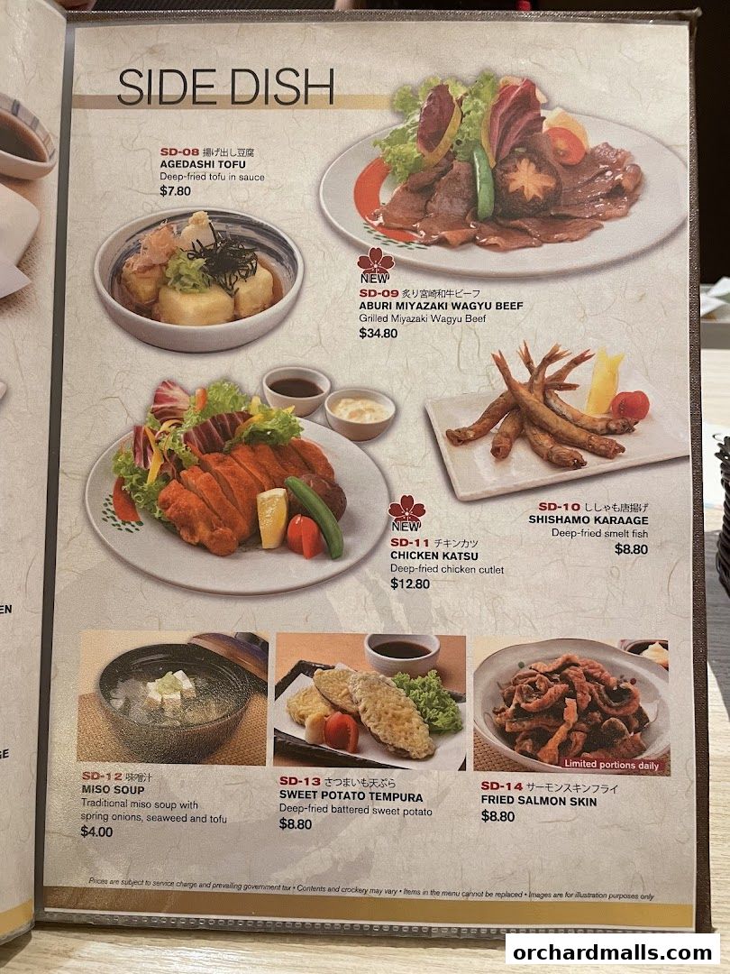 Menu page for Shimbashi Soba, 新橋そば