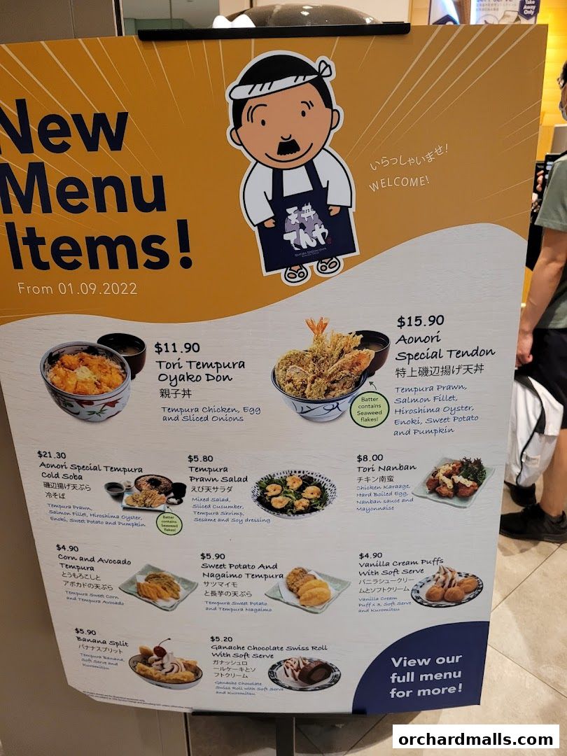 Menu page for Signs A Taste of Vietnam Pho