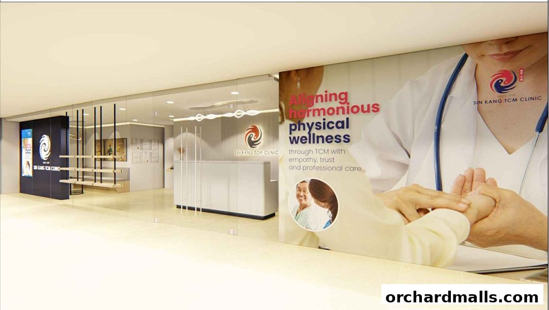 The entrance and reception area of Ma Kuang Holistic TCM clinic.
