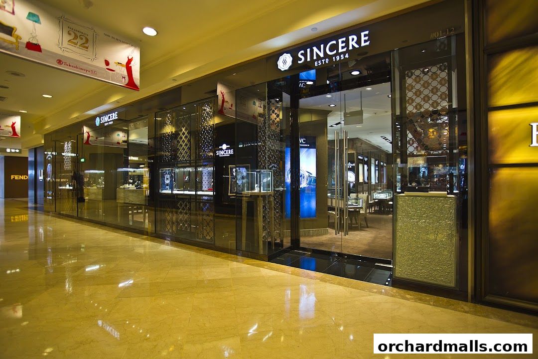 Exterior view of Sincere Fine Watches, a luxury watch retailer, showcasing its elegant storefront.