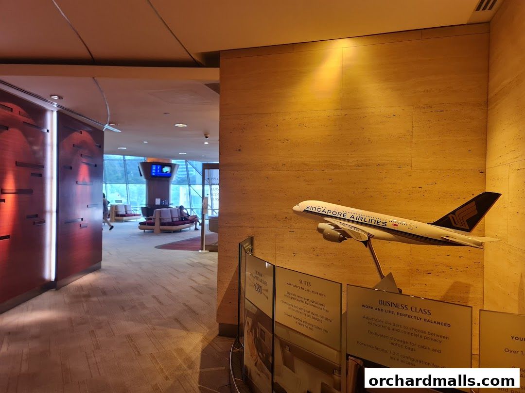 A model airplane on display at the Singapore Airlines Service Centre.