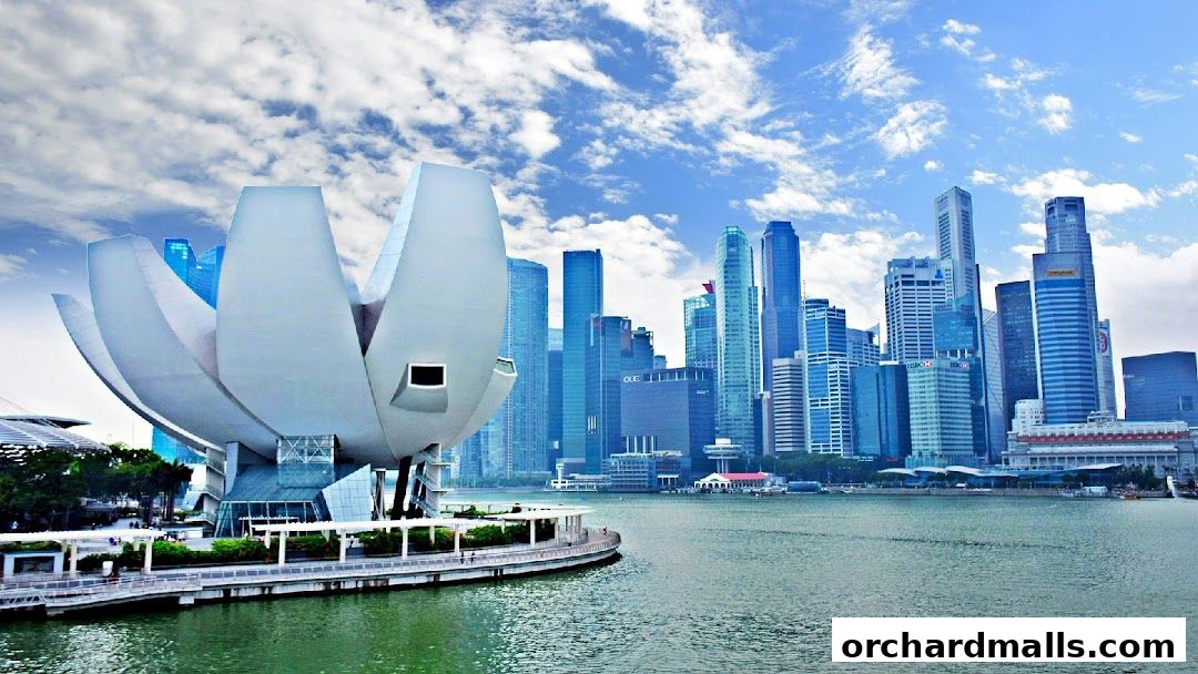 A scenic view of the Singapore skyline with the Marina Bay Sands building.