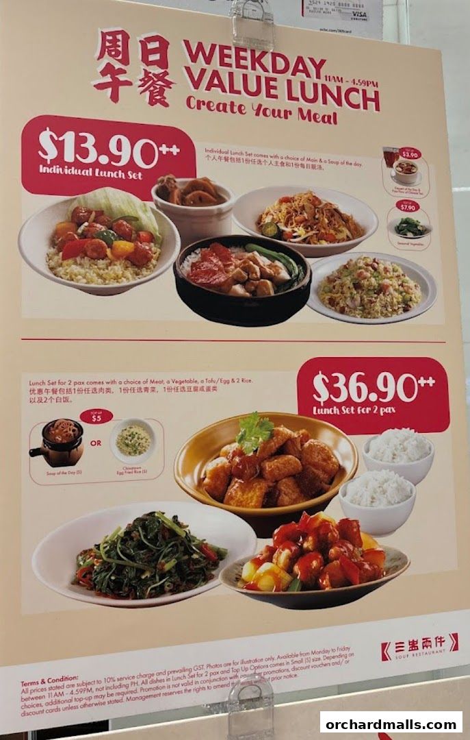 Menu page for Soup Restaurant  Paragon