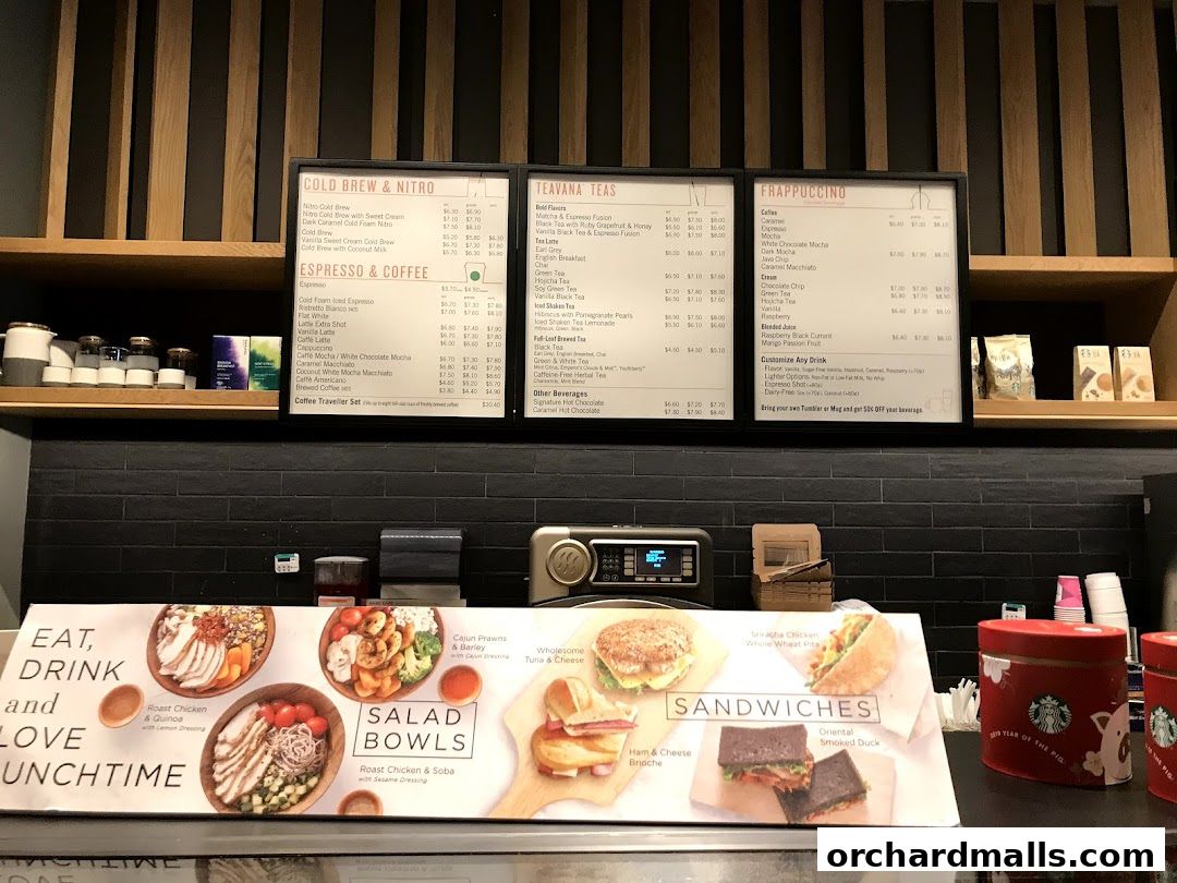 Menu page for Starbucks 313somerset