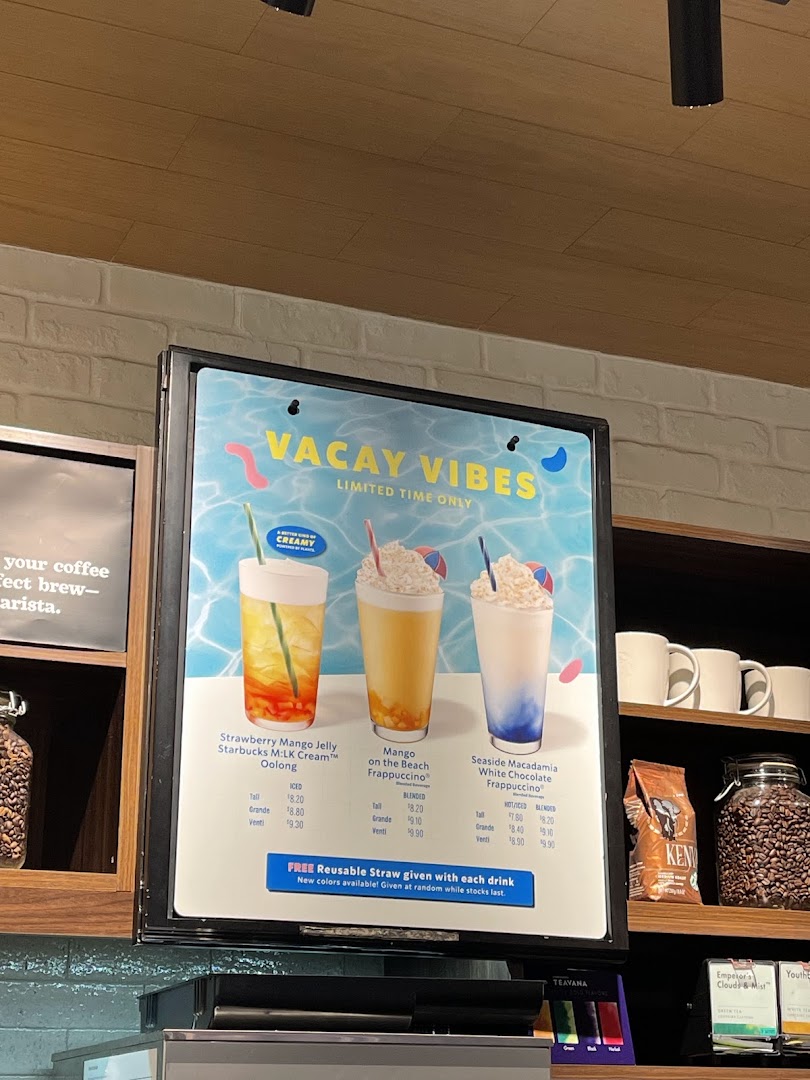 Menu page for Starbucks ION Orchard