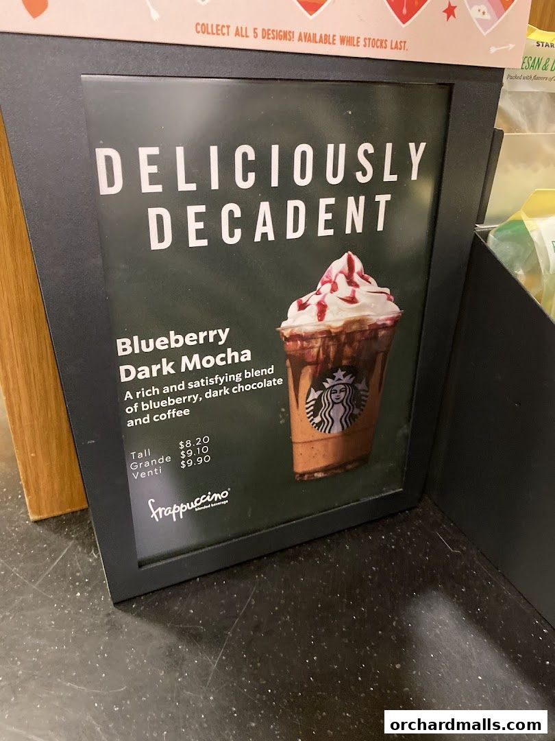 Menu page for Starbucks Orchard Gateway