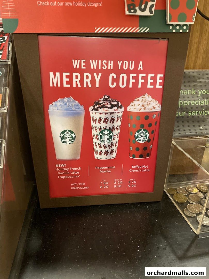 Menu page for Starbucks Orchard Gateway