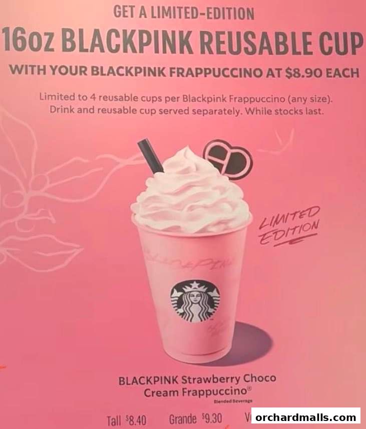 Menu page for Starbucks Paragon