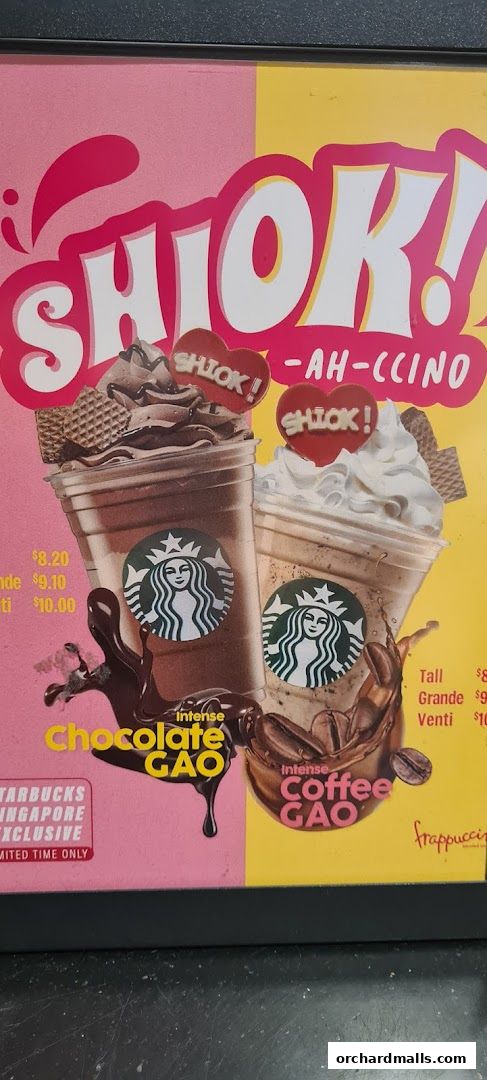 Menu page for Starbucks Paragon