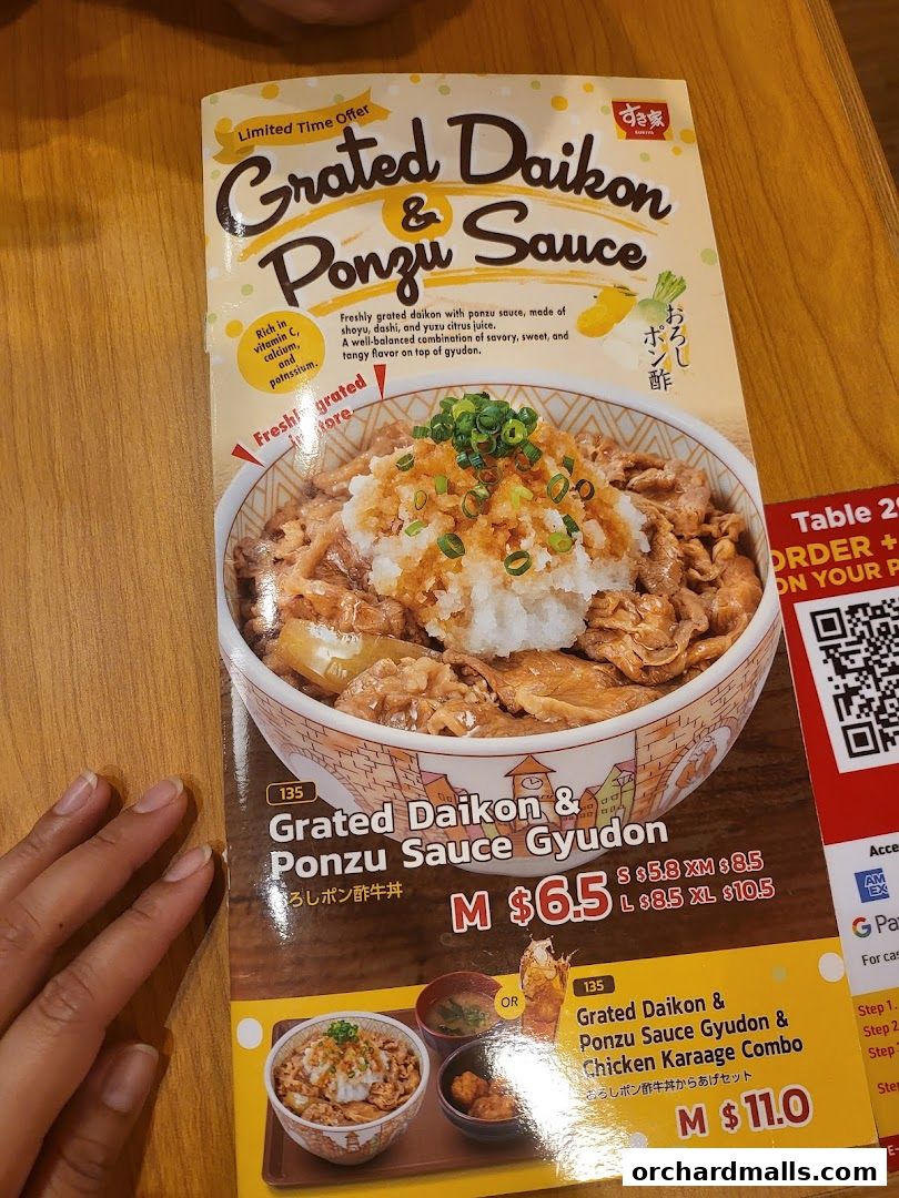 Menu page for Sukiya Gyudon  Curry 313somerset