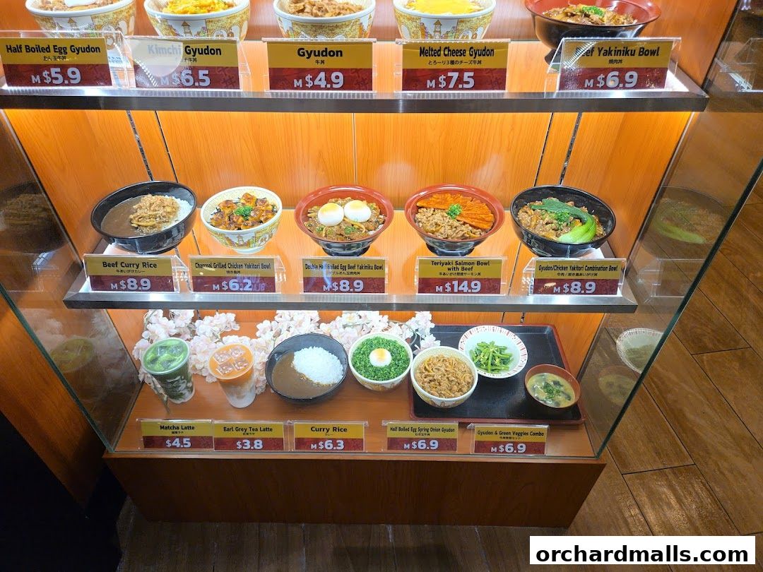 Menu page for Sukiya Gyudon  Curry 313somerset