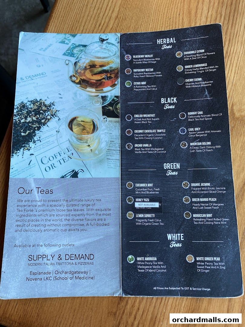 Menu page for Supply  Demand, Orchardgateway