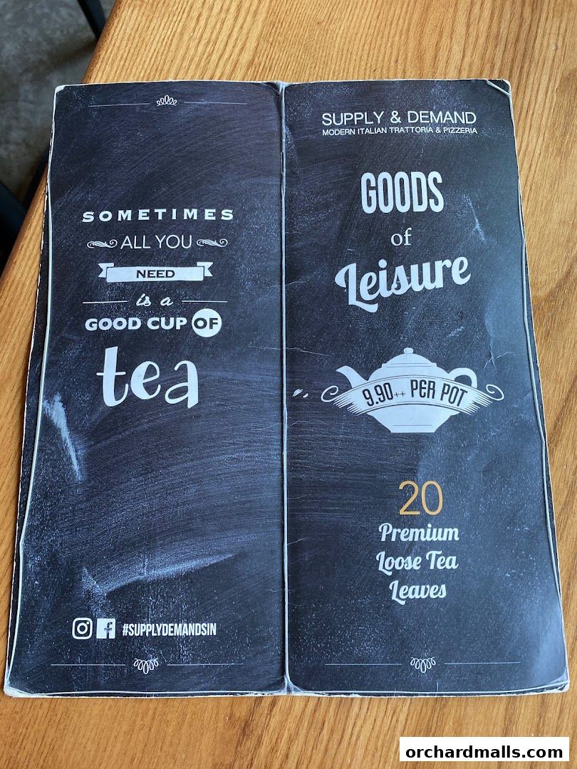 Menu page for Supply  Demand, Orchardgateway