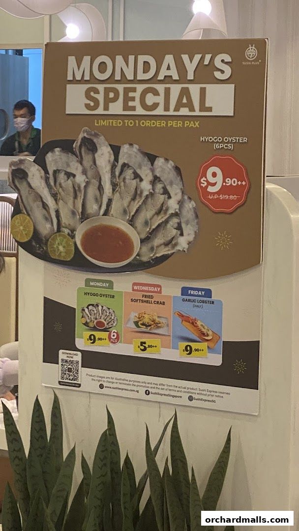 Menu page for Sushi Plus