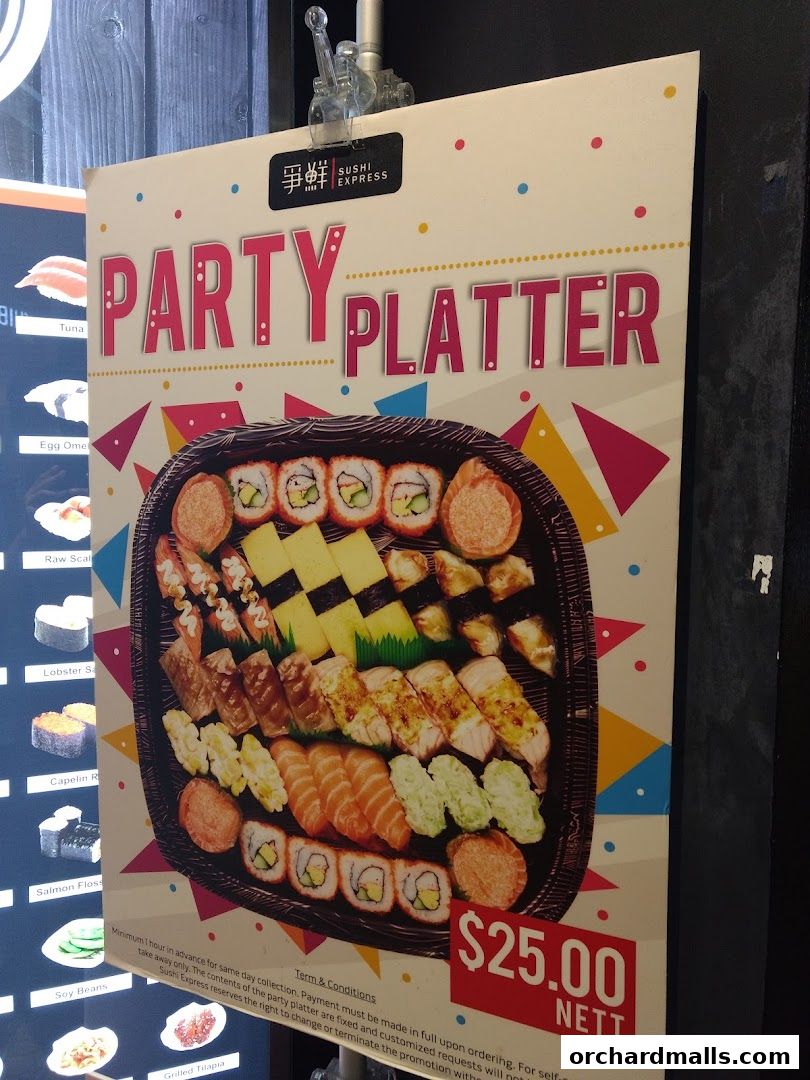 Menu page for Sushi Plus